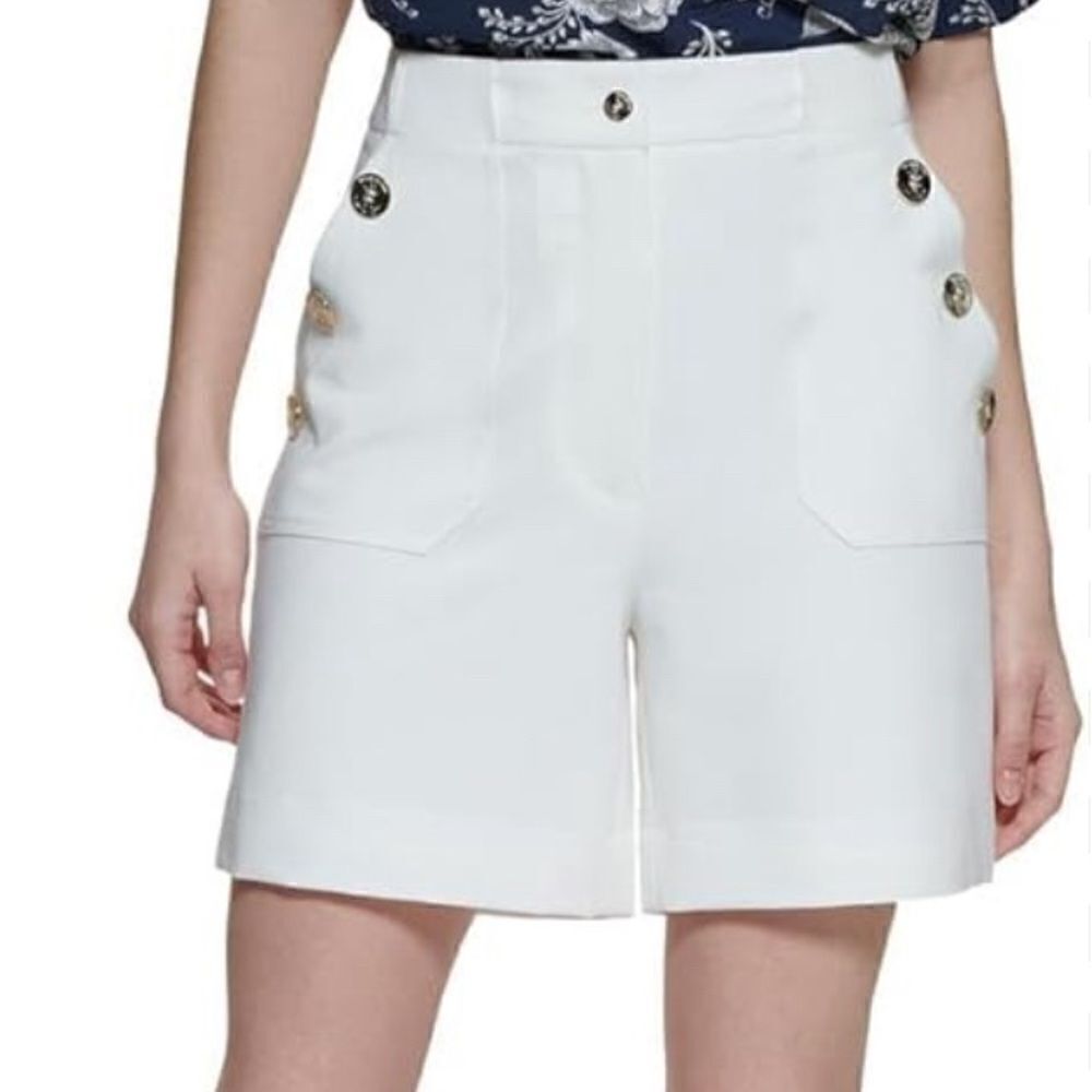 New! Tommy Hilfiger White Dress Sailor Lined Women’s Plus Size Shorts 14